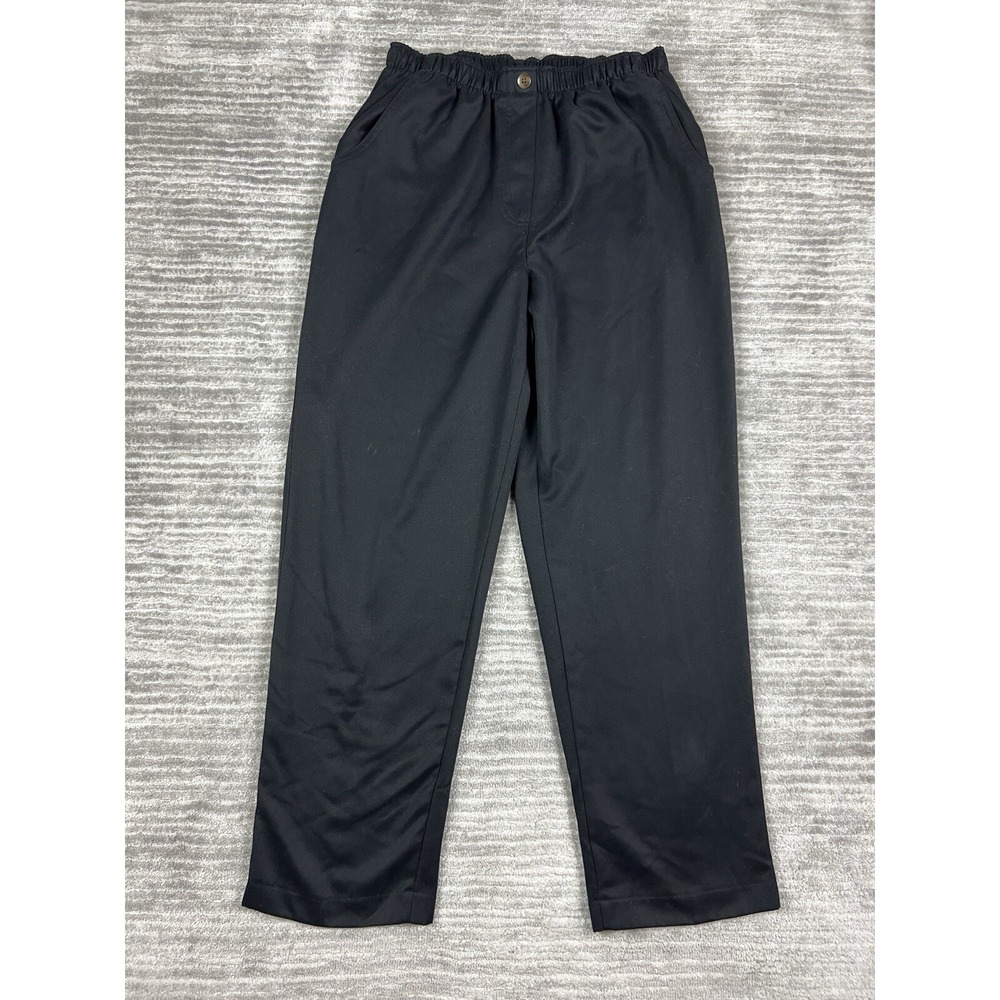 Kim Rogers Pants Womens 8 Black Essential Pull On Polyester Pockets